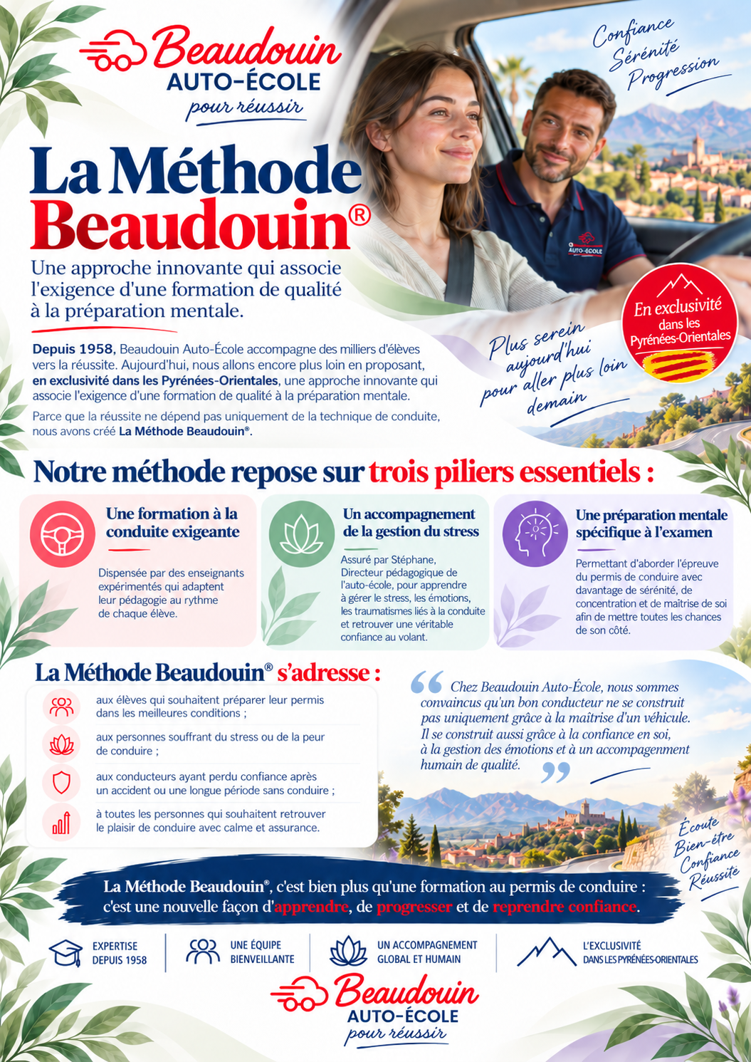 Apprendre à conduire autrement. Conduire en confiance. Réussir durablement.