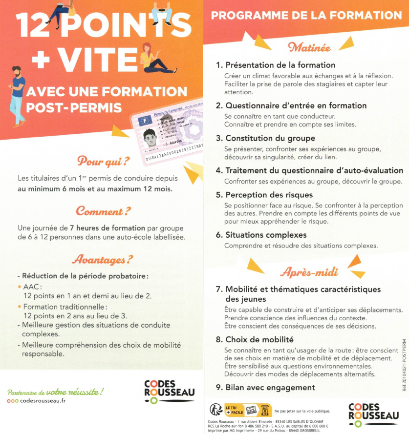 Tout savoir sur votre formation post-permis